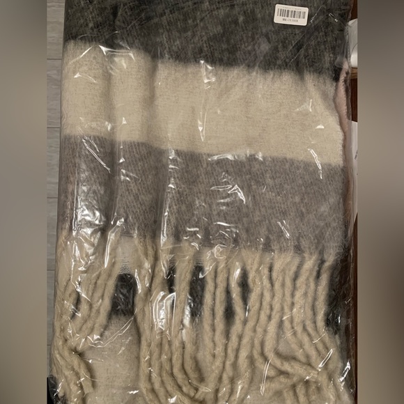 Sold! 🎈New Oversized long striped winter scarf with fringe - Picture 8 of 11